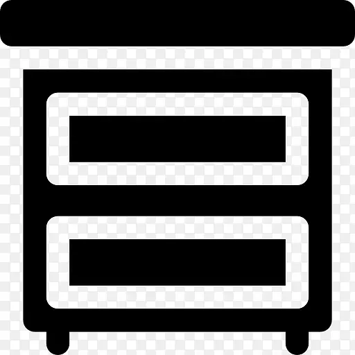 直线角白色字体床头柜