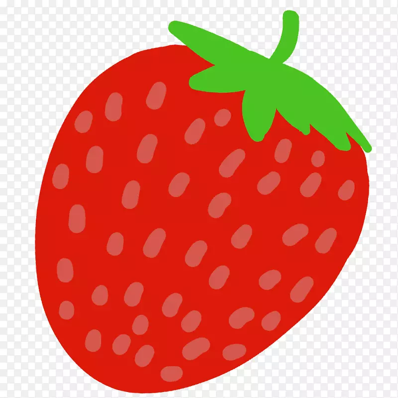 草莓圆点剪贴画-草莓