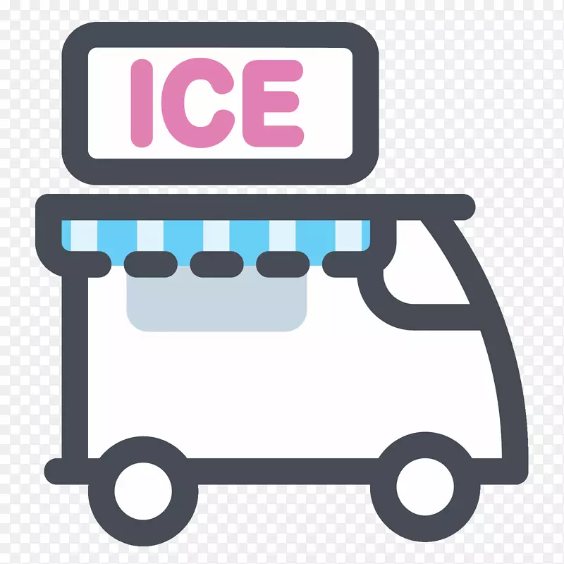 电脑图标冰激凌街头美食车-冰淇淋