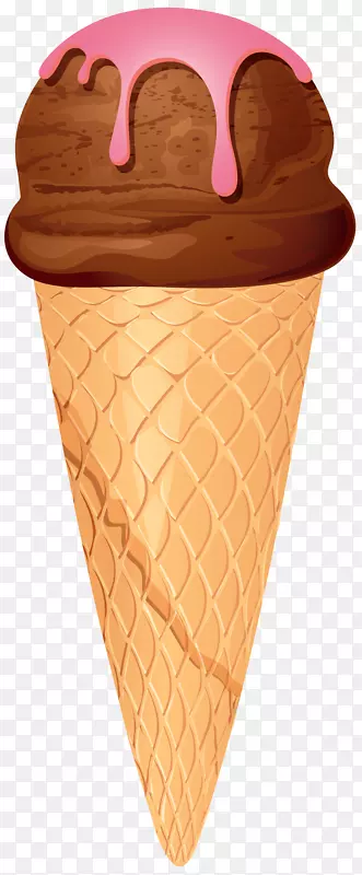巧克力冰淇淋锥夹艺术-冰淇淋
