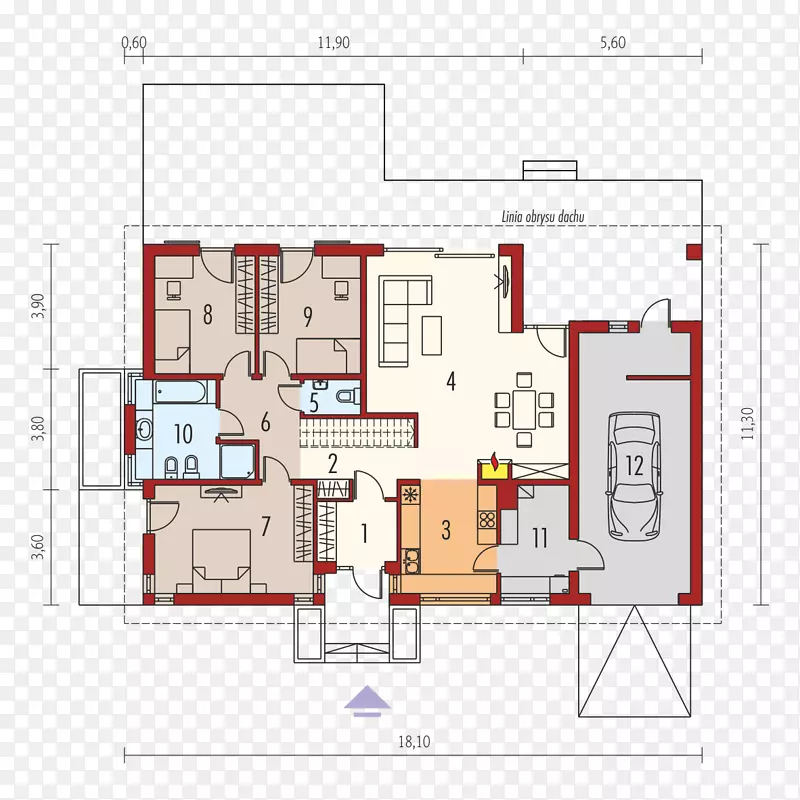 平面图房屋建筑平方米工程-房屋