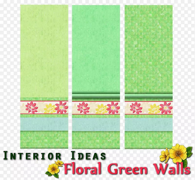 绿色墙-艺术地板-墙面内饰