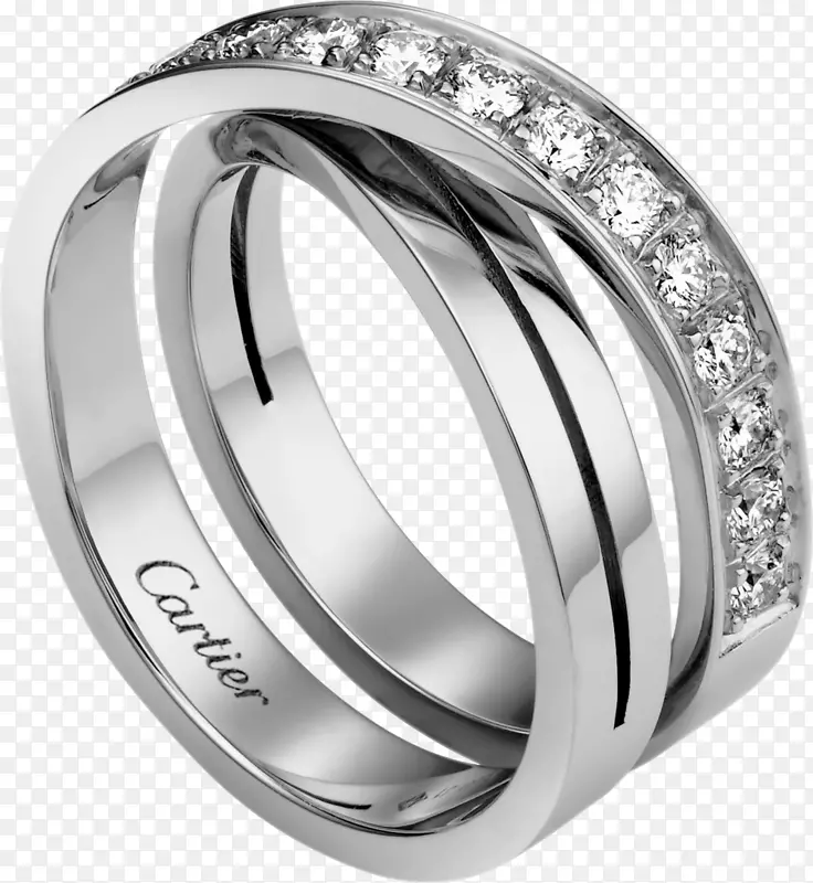 结婚戒指卡地亚钻石珠宝戒指