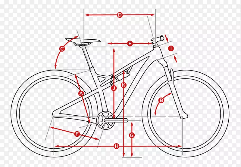 自行车车轮、道路自行车车把、竞速自行车车架.多边形线