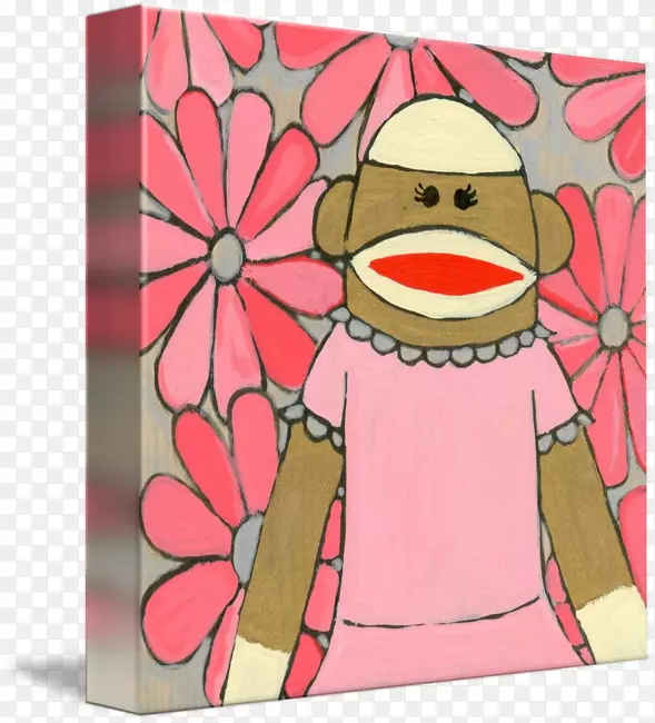 纸制卡通视觉艺术-袜子猴