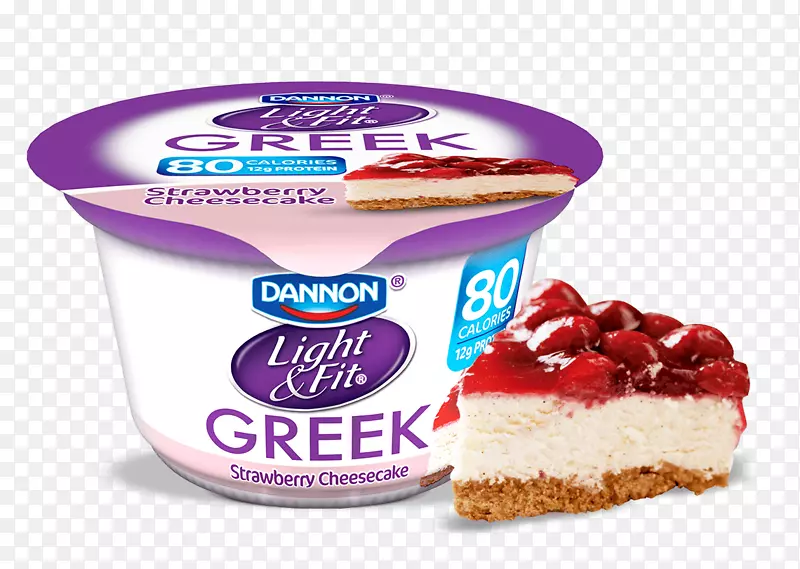 奶油派希腊菜希腊酸奶芝士蛋糕草莓酸奶