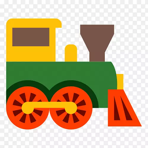 火车轨道运输蒸汽机计算机图标.列车
