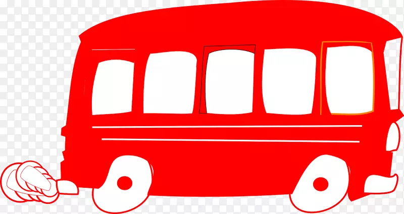 校车中转巴士REDBUS.插画-巴士