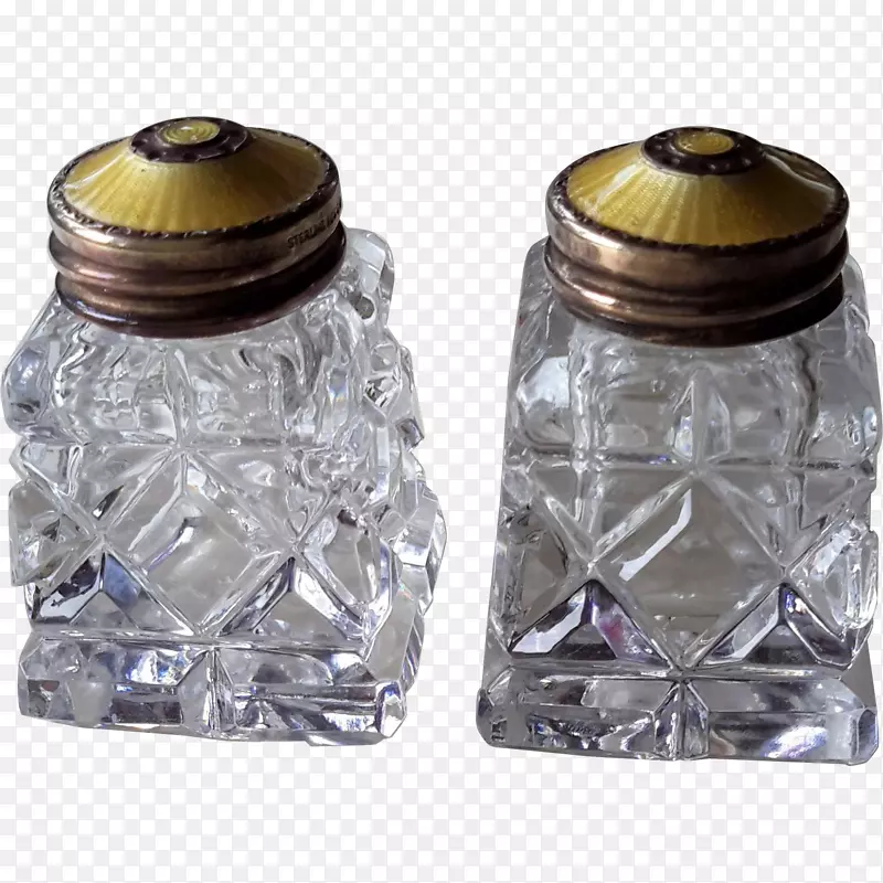玻璃石匠罐盐胡椒摇床玻璃搪瓷古董玻璃