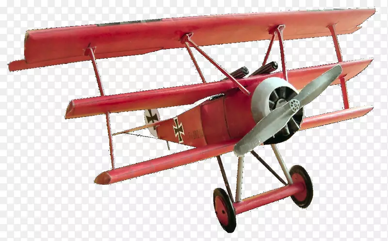 三平面纸模型Fokker d.i飞机