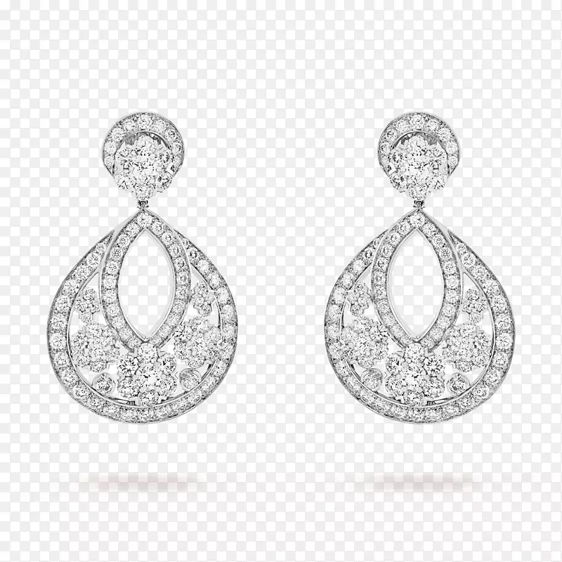 耳环van Cleef&Arpels钻石珠宝金珠宝模型