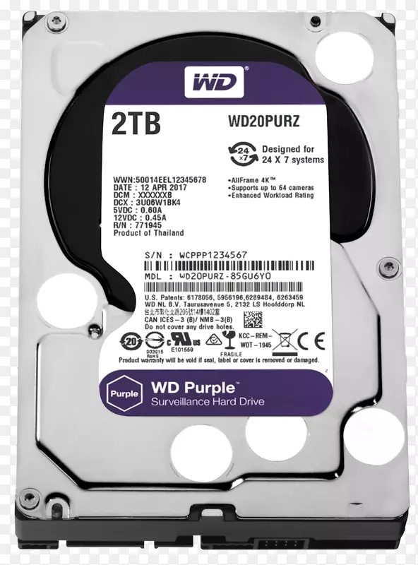 WD紫色Sata硬盘驱动器wd紫色3.5“系列ata西部数字-Sata andagi