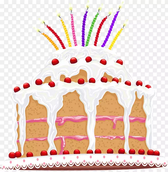 生日蛋糕，姜饼，房子，玉米饼，剪贴画-生日