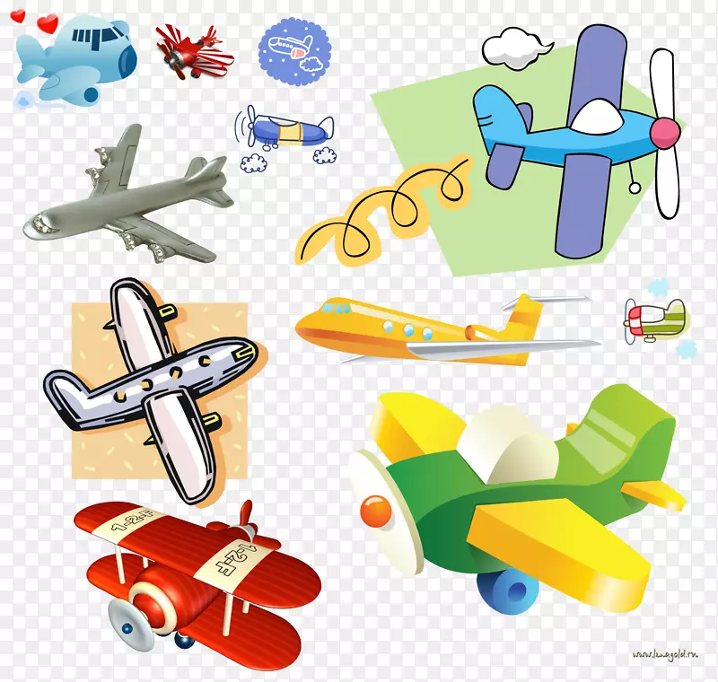 飞机玩具幼儿园剪贴画-飞机