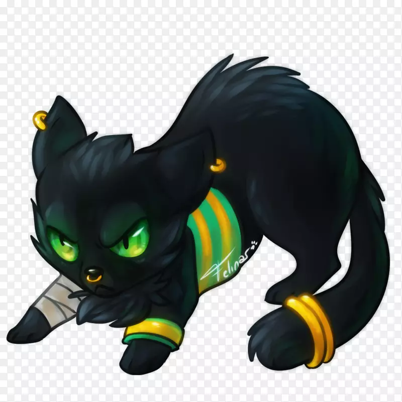 黑猫艺术扇子艺术猫