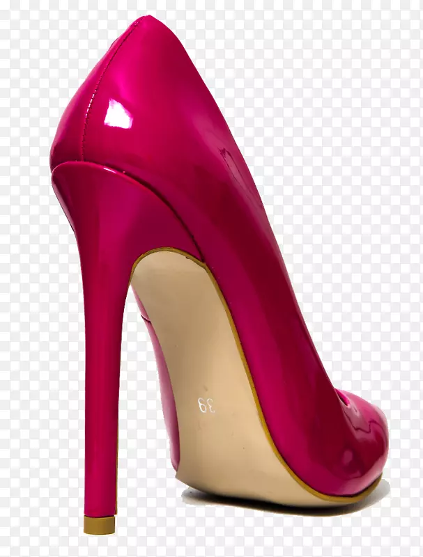 鞋跟鞋粉红m型设计