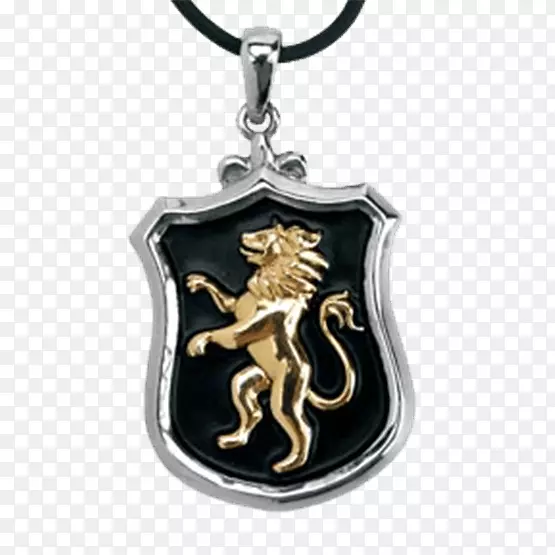 吊坠狮子盾牌魅力及吊坠奖牌项链-狮子盾牌