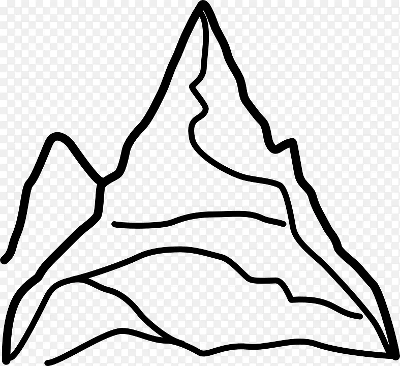 下载黑白剪贴画-黑山