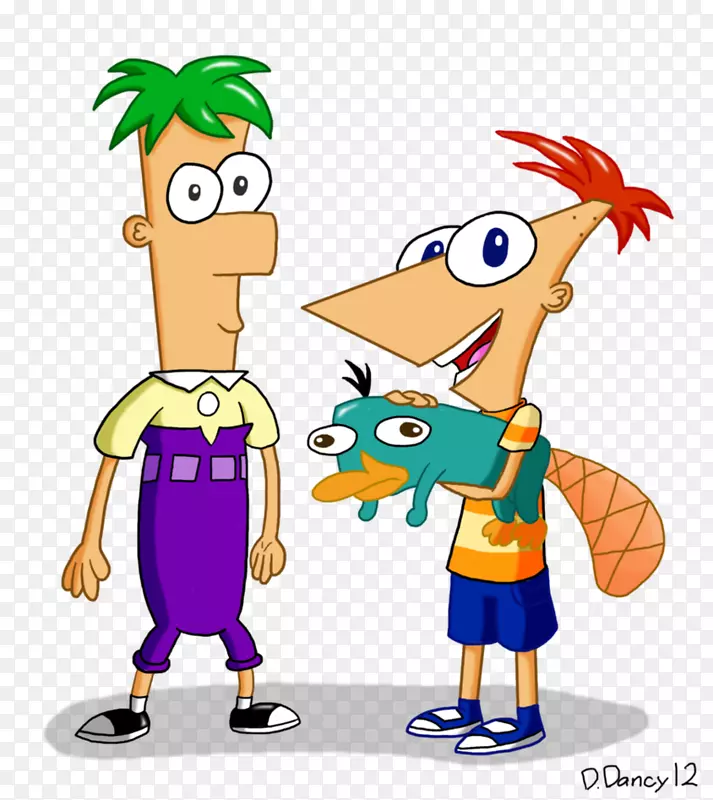 菲尼亚斯·弗林·费伯·弗莱彻·佩里，鸭嘴兽博士。Heinz Doofenshmirtz剪贴画-Phineas和Ferb
