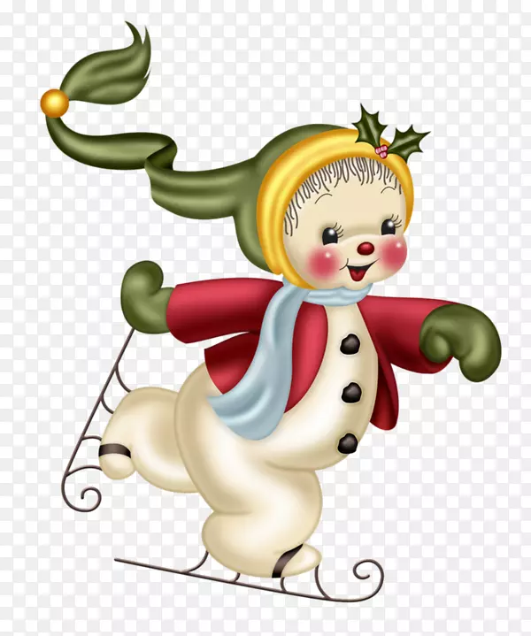 圣诞糖果手杖雪人圣诞老人剪贴画-圣诞节