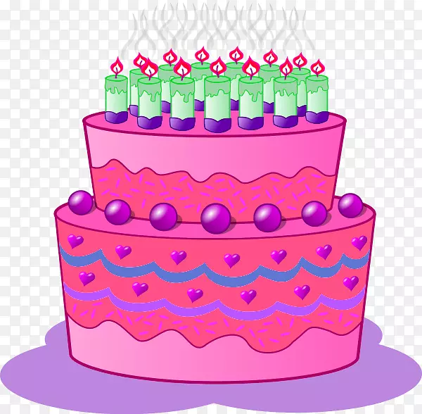 生日蛋糕纸杯蛋糕糖霜剪贴画蛋糕生日