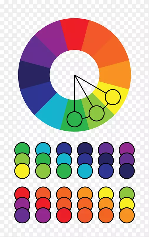 色轮类似颜色方案一次配色设计
