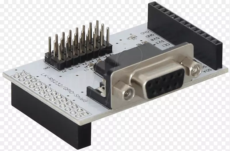 电连接器rs-232 raspberry pi电子系列端口.水彩覆盆子