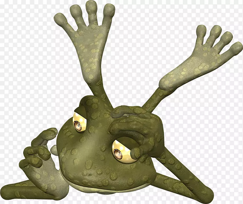青蛙雕塑鹿角