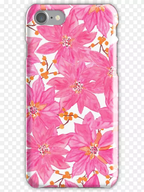 iphone 8花瓣粉红色花设计-设计