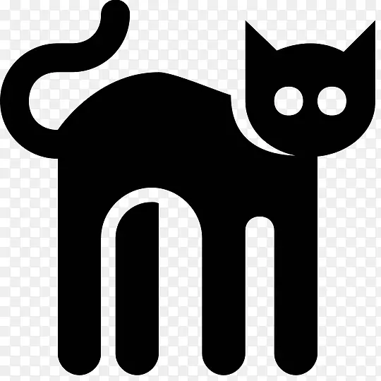 胡须，黑猫，孟加拉猫，电脑图标，剪贴画-小猫