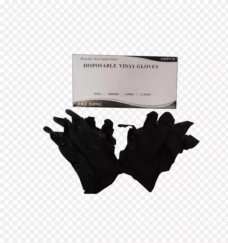 手套黑色m字型一次性手套