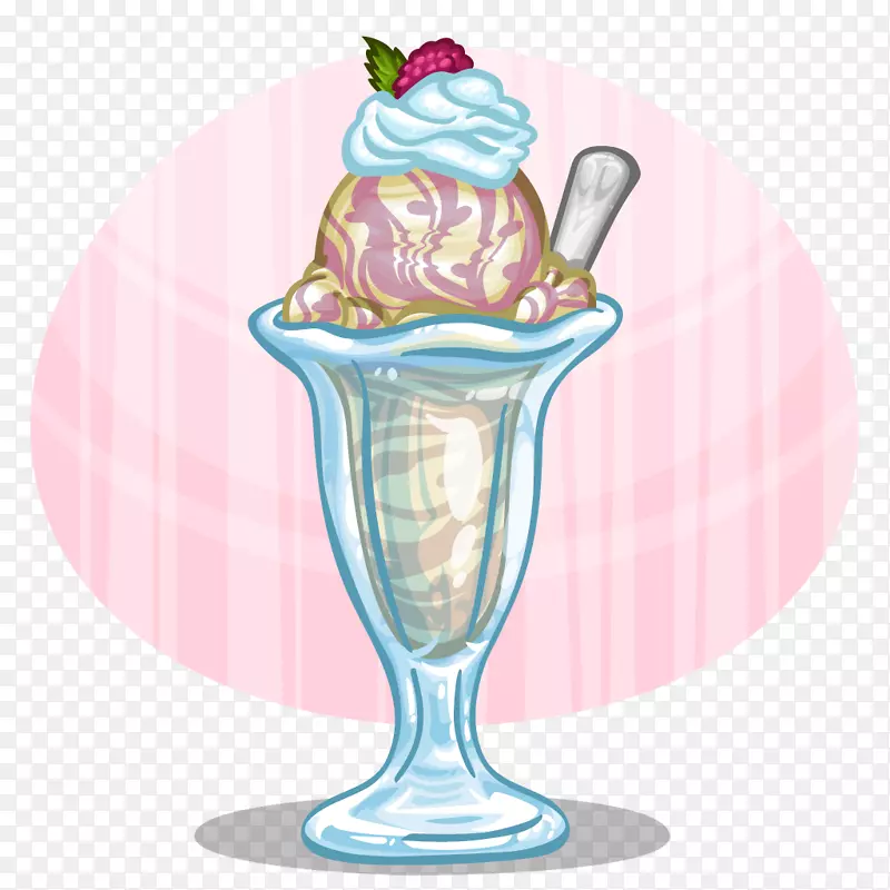 圣代小摆设荣华冰淇淋锥形奶昔冰淇淋