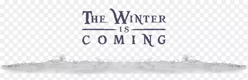 徽标白色品牌线字体-冬天即将来临
