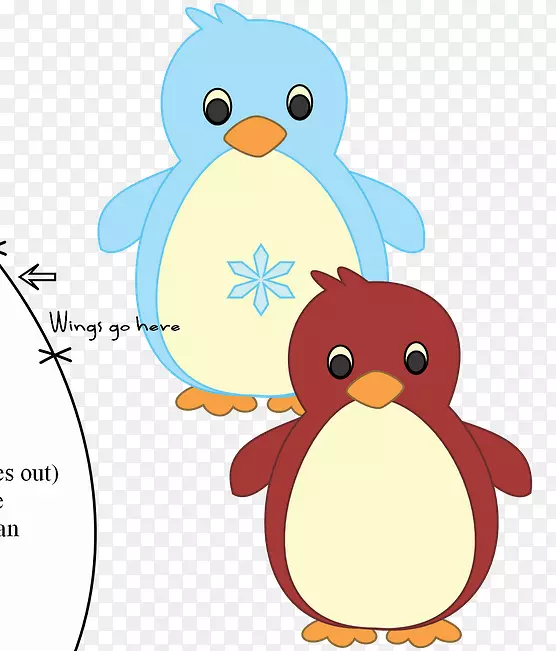 企鹅毡纸工艺图案-企鹅