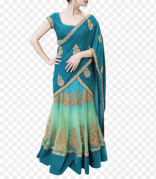 lehenga风格的sree sari女上装短裙