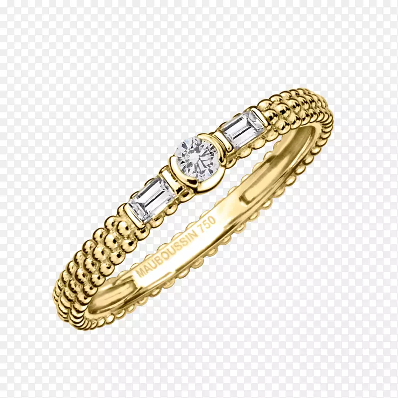 结婚戒指毛布森钻石金结婚戒指