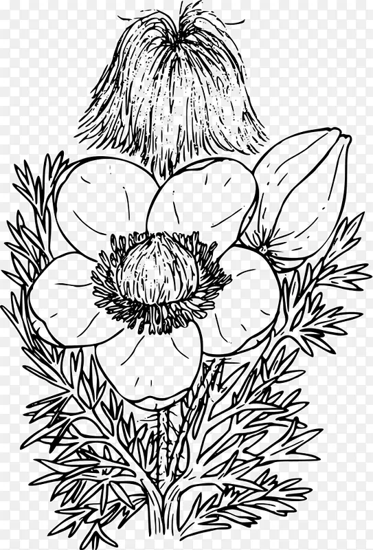 西方海葵花设计红哥伦布剪贴画-花