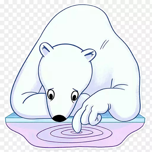 北极熊胡须夹艺术北极熊