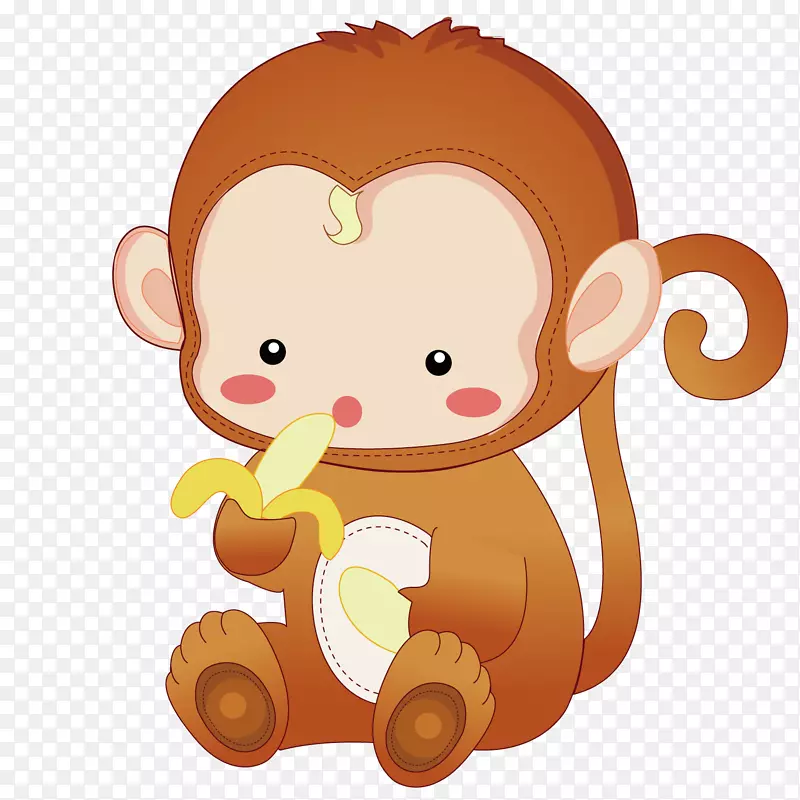 猴子剪贴画-猴子