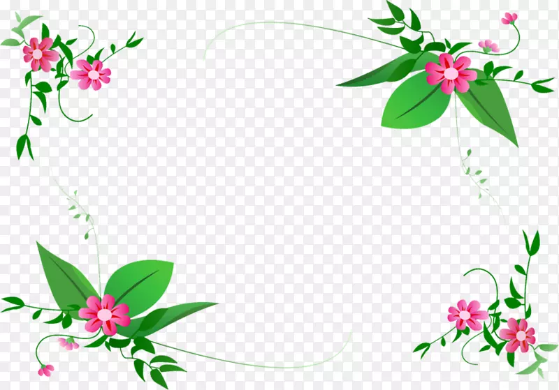 花卉设计边框花卉剪贴画