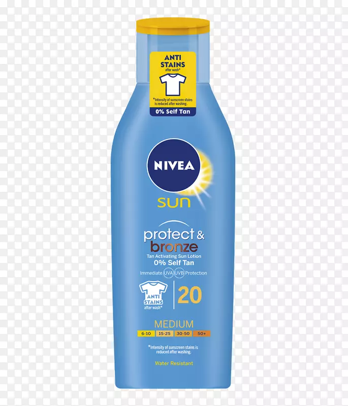 防晒霜Nivea太阳后，保湿护肤因子太阳晒黑-日晒乳液
