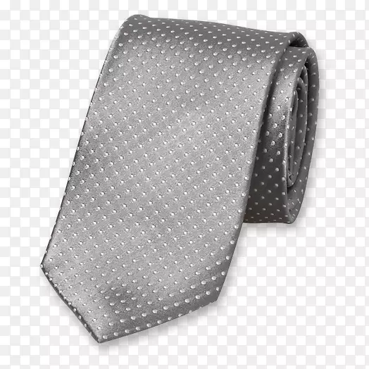 领带灰色白滑丝缎