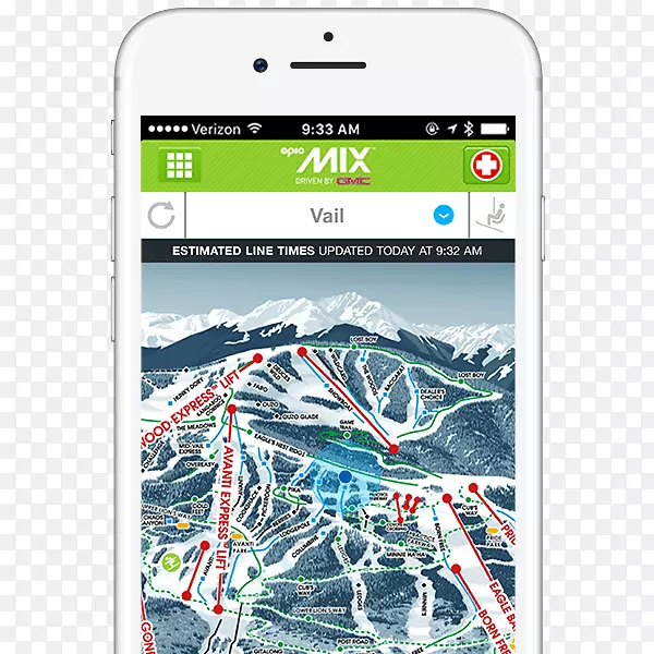 韦尔滑雪度假村北星加州度假胜地凯斯通度假村布雷肯里奇滑雪度假村天山度假村-智能手机