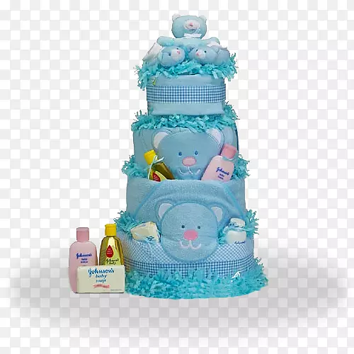 尿布蛋糕婴儿淋浴礼品蛋糕