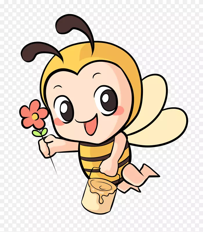 卡通昆虫剪贴画-蜜蜂标志