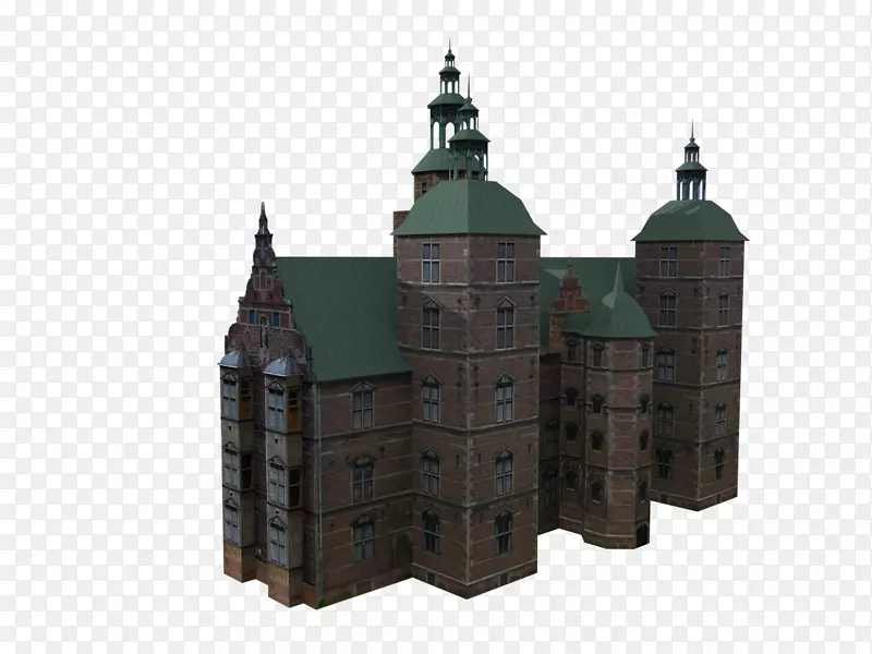 罗森堡城堡三维计算机图形三维建模中世纪建筑-城堡