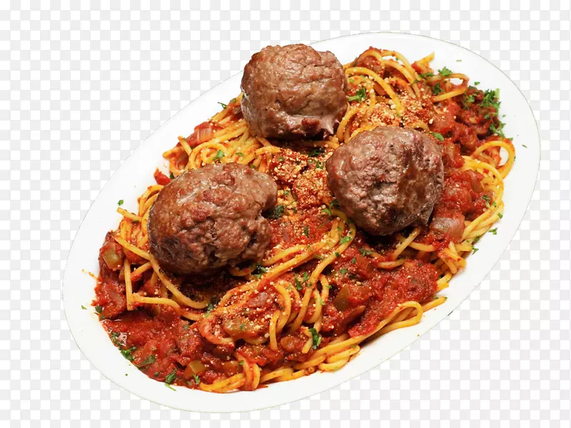 意大利面肉丸，kofta配方动物源食品.带肉丸的意大利面