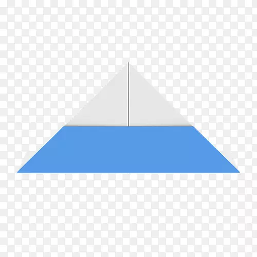 三角金字塔微软天蓝色折纸信