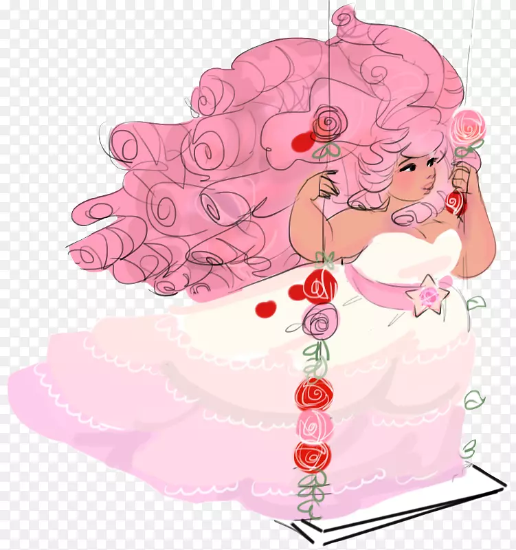 珍珠玫瑰石英宝石公主泡泡糖