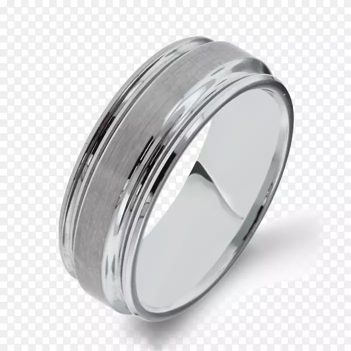银结婚戒指体首饰.碳化钨